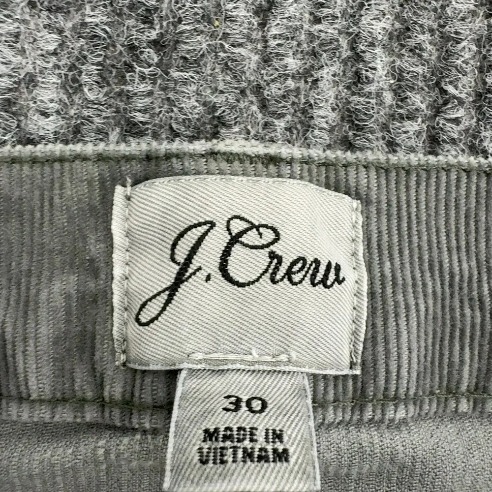J Crew Pants Mens 30 Gray Corduroy Slim Straight Casual Style